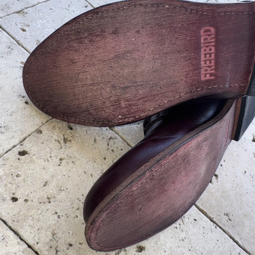 Freebird  Mens Sloane Size 11 Leather Dress Shoes Wine Discontinued